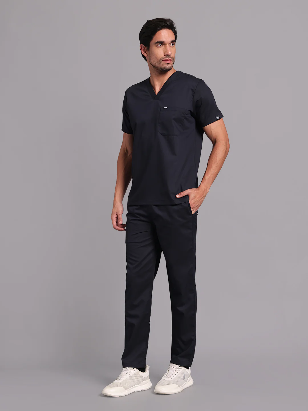 Move lite Men Ink blue (V Neck) Scrub Set - Image 5