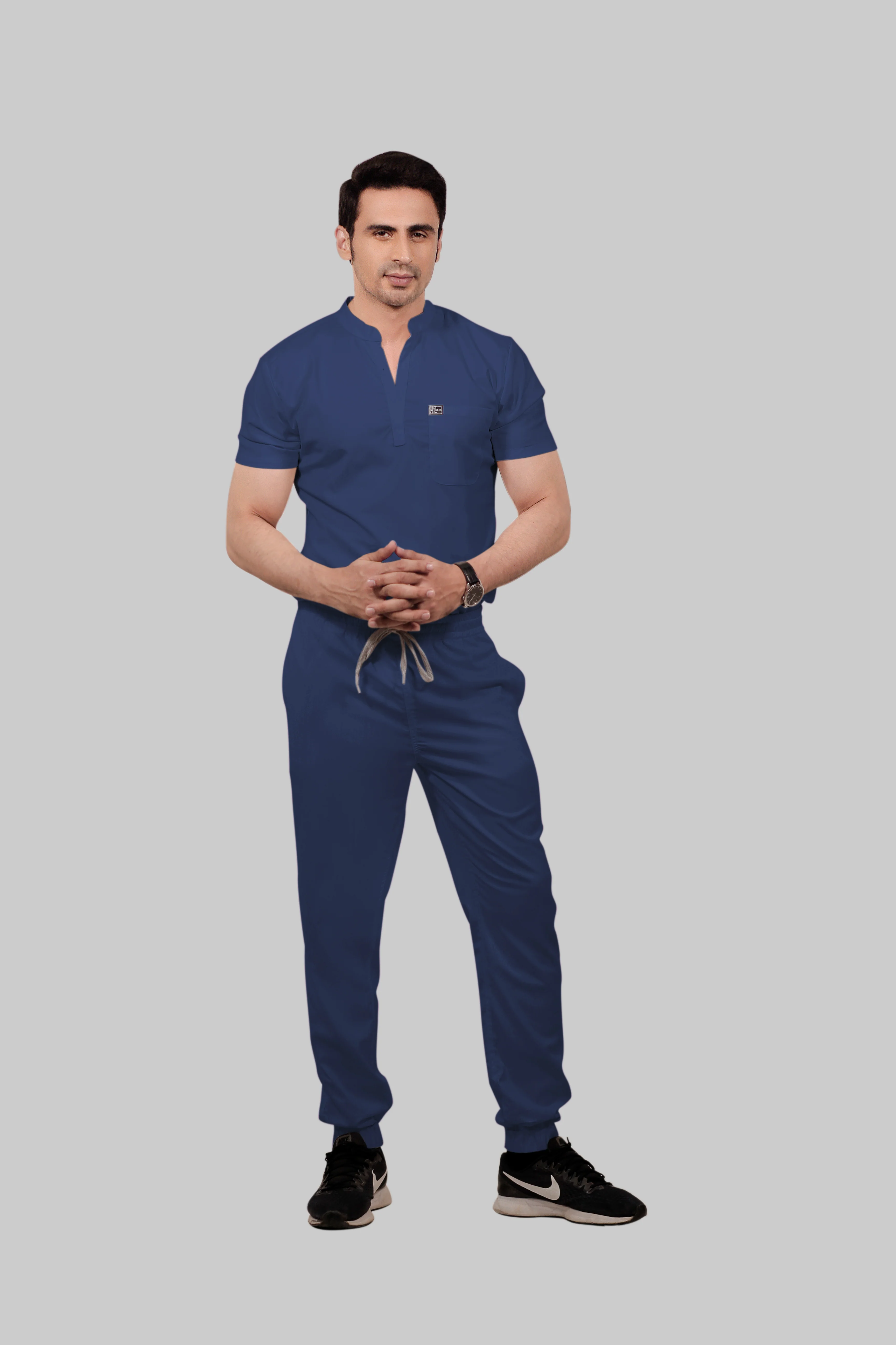 Stretchable (2Way) Men Navy Blue Jogger - Image 3