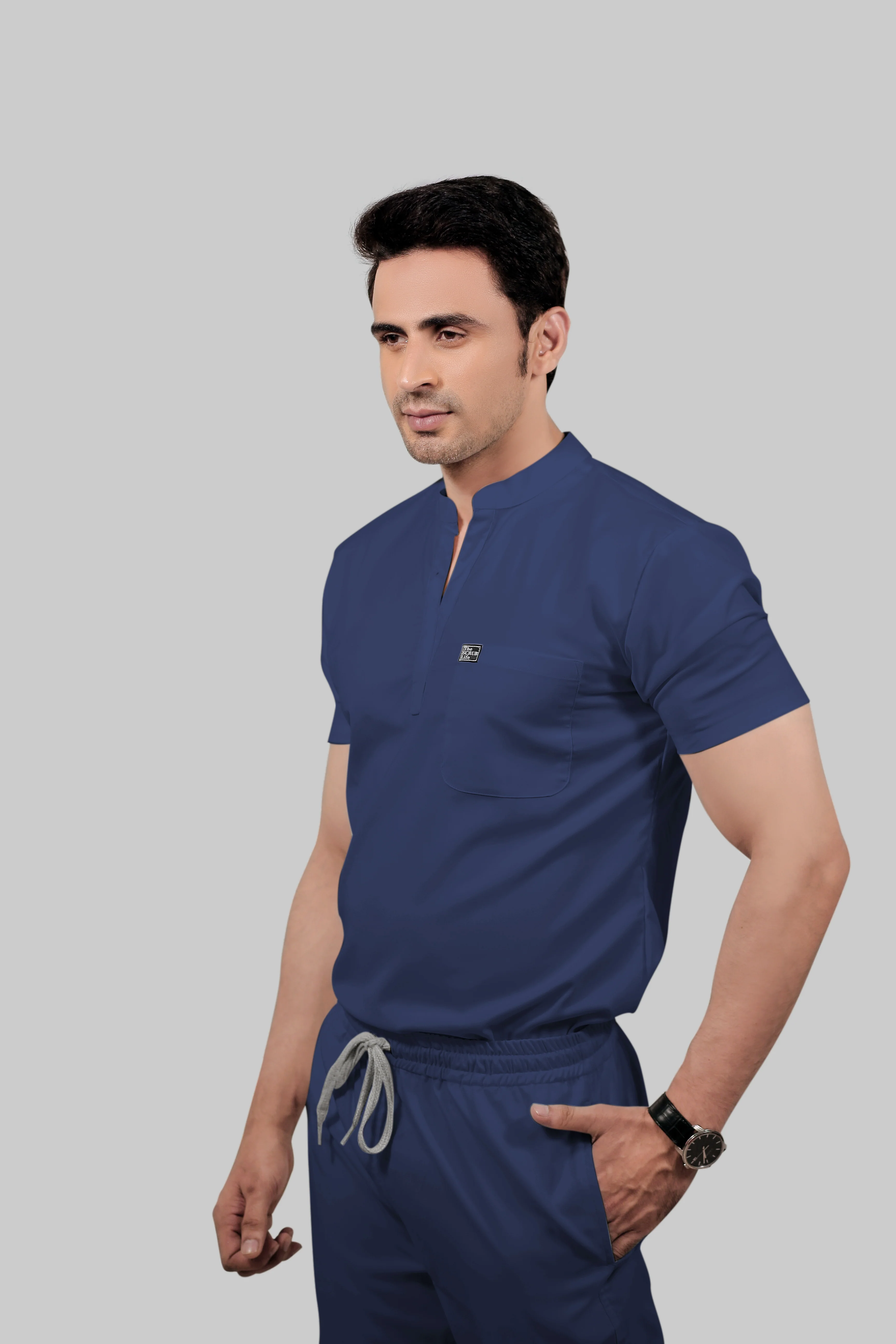 Stretchable (2Way) Men Navy Blue Jogger - Image 4