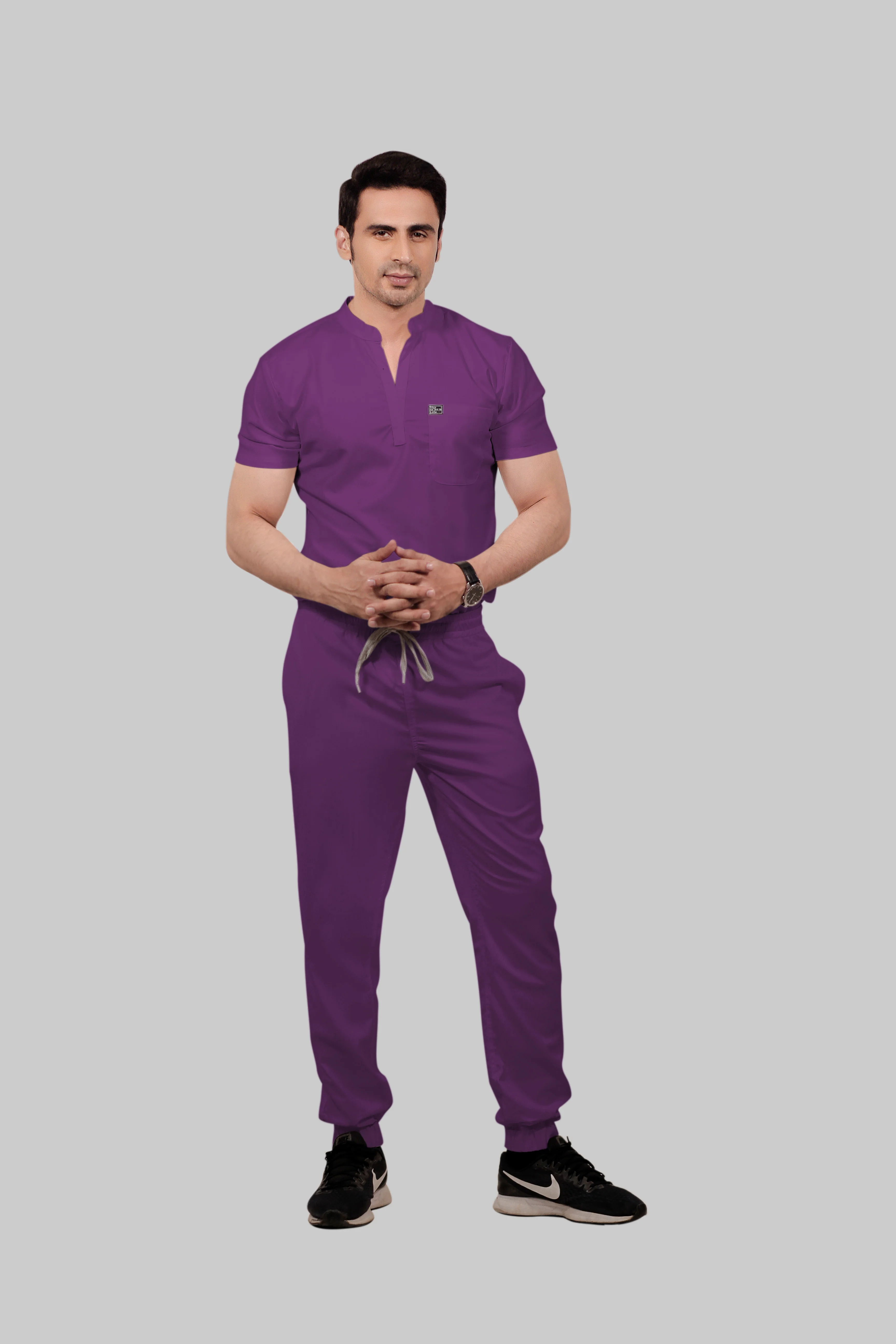 Stretchable (2Way) Men Purple Jogger - Image 3