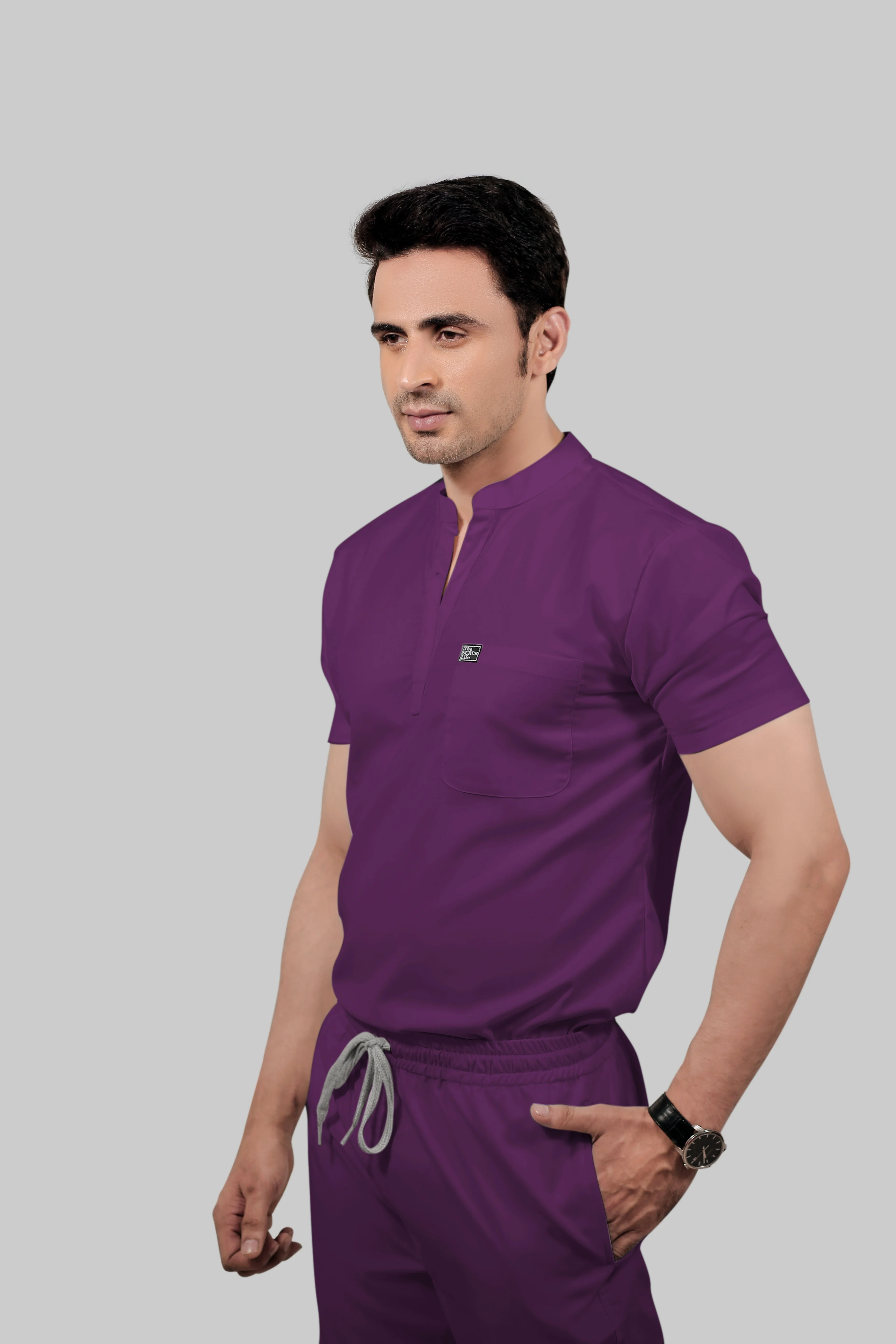 Stretchable (2Way) Men Purple Jogger - Image 4