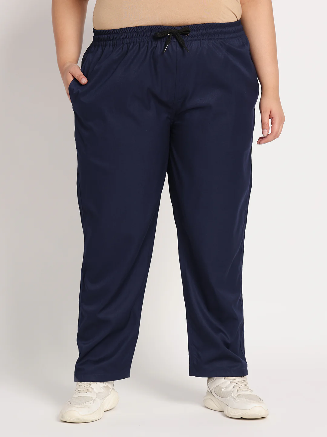 Stretchable (2Way) Women Navy Blue Straight Scrub Pant - Image 2