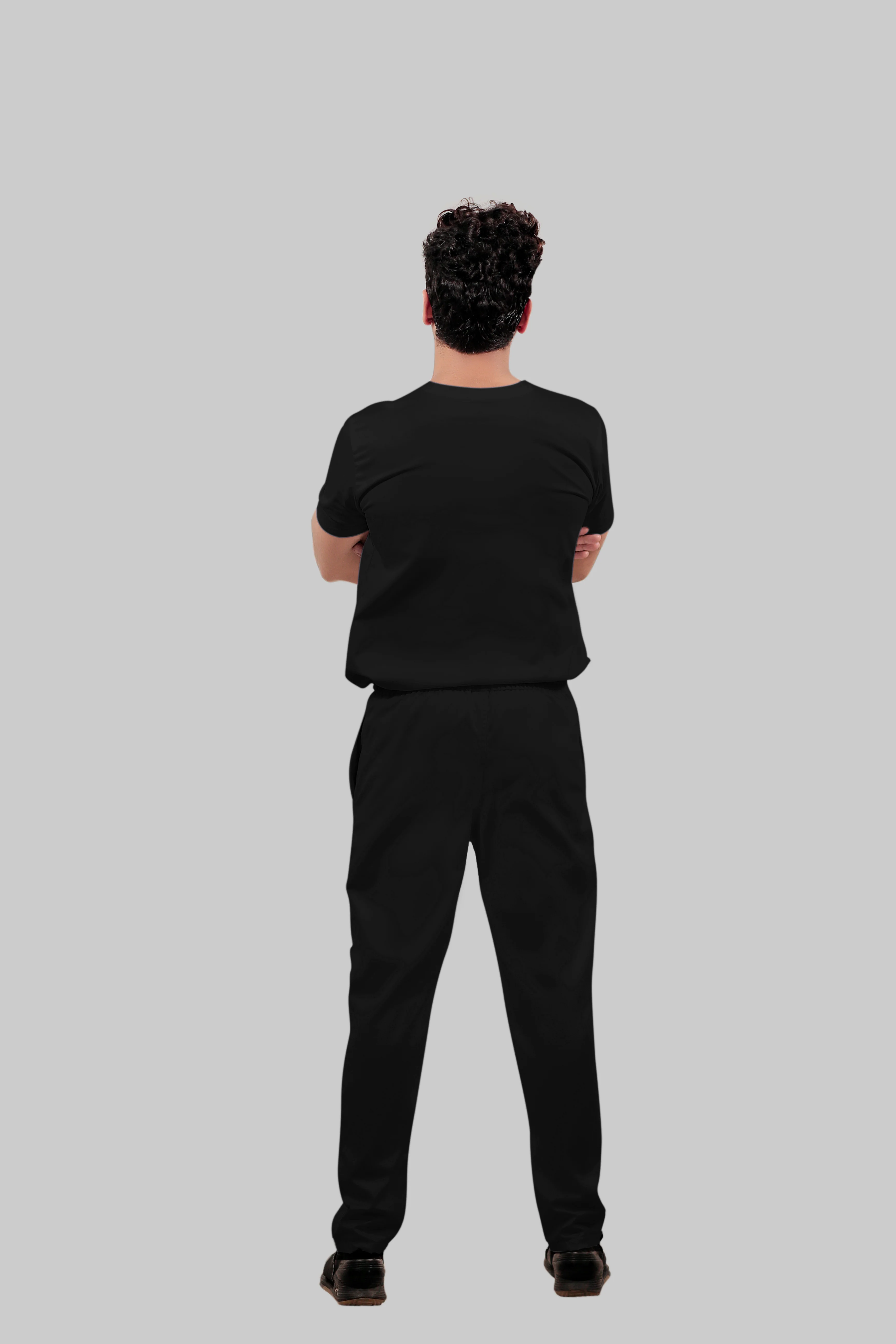 Stretchable (4Way) Men Black Straight Scrub Pant - Image 4