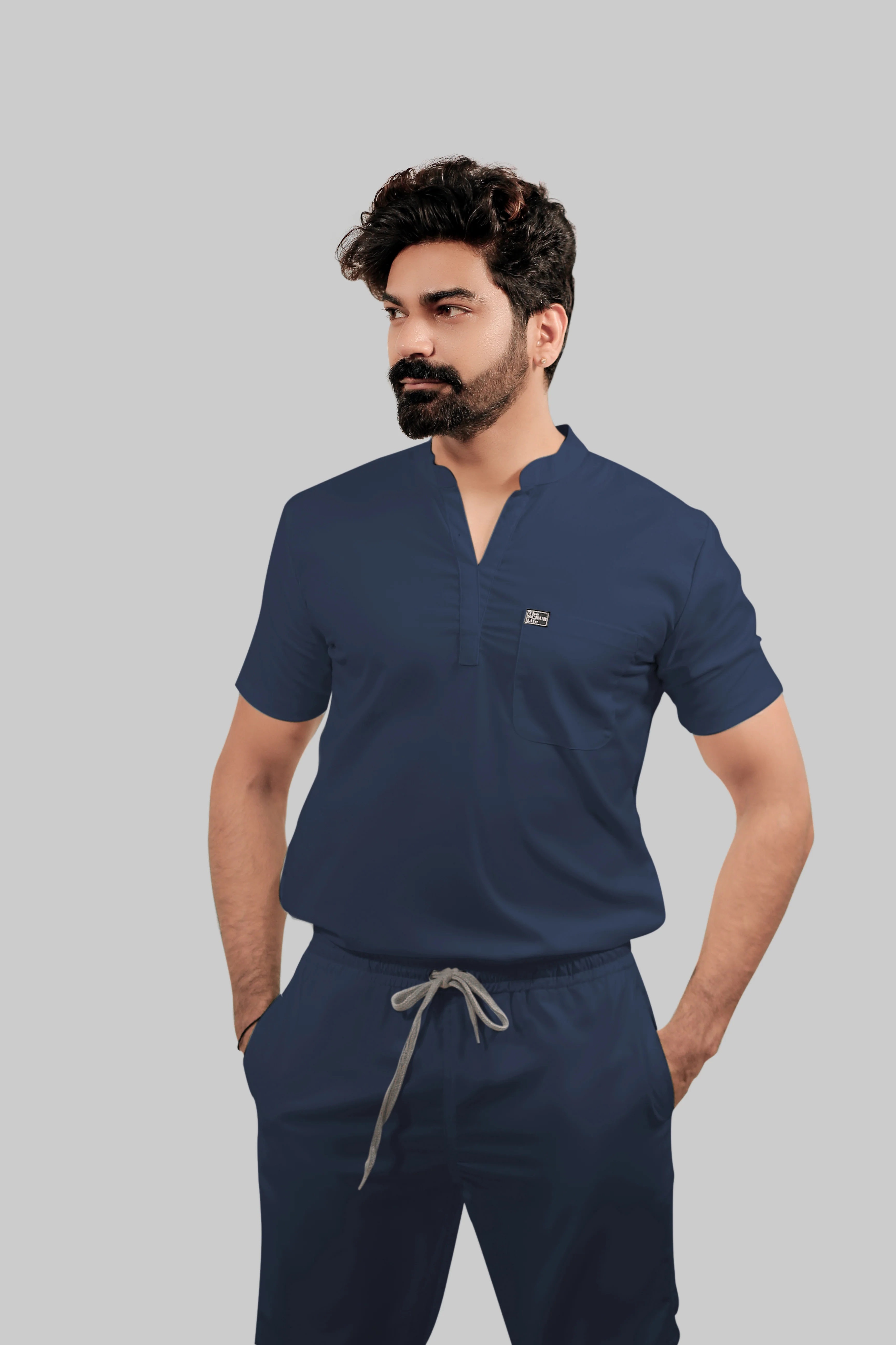 Stretchable (4Way) Men Navy Blue Jogger - Image 4
