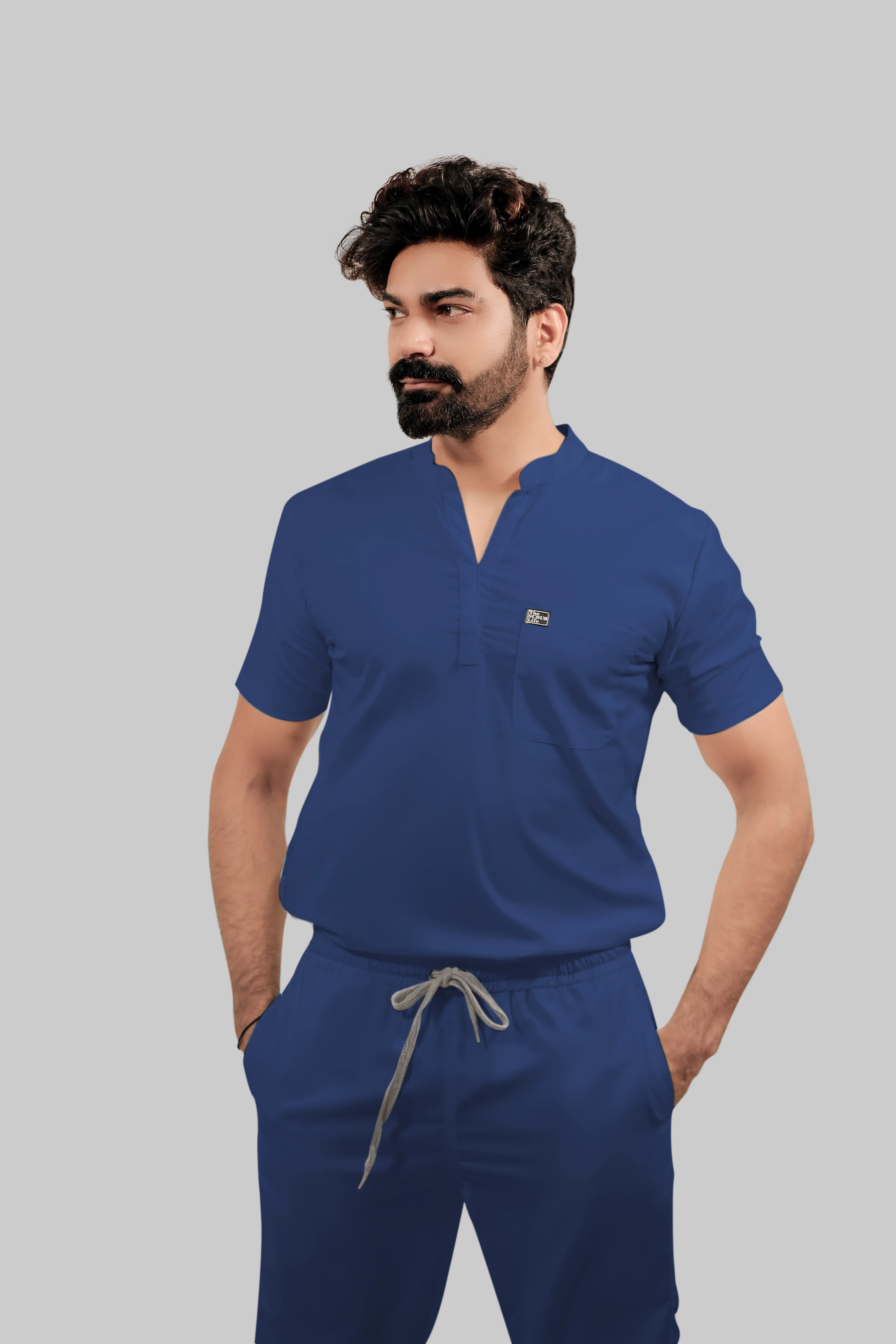 Stretchable (4Way) Men Royal Blue Jogger - Image 4