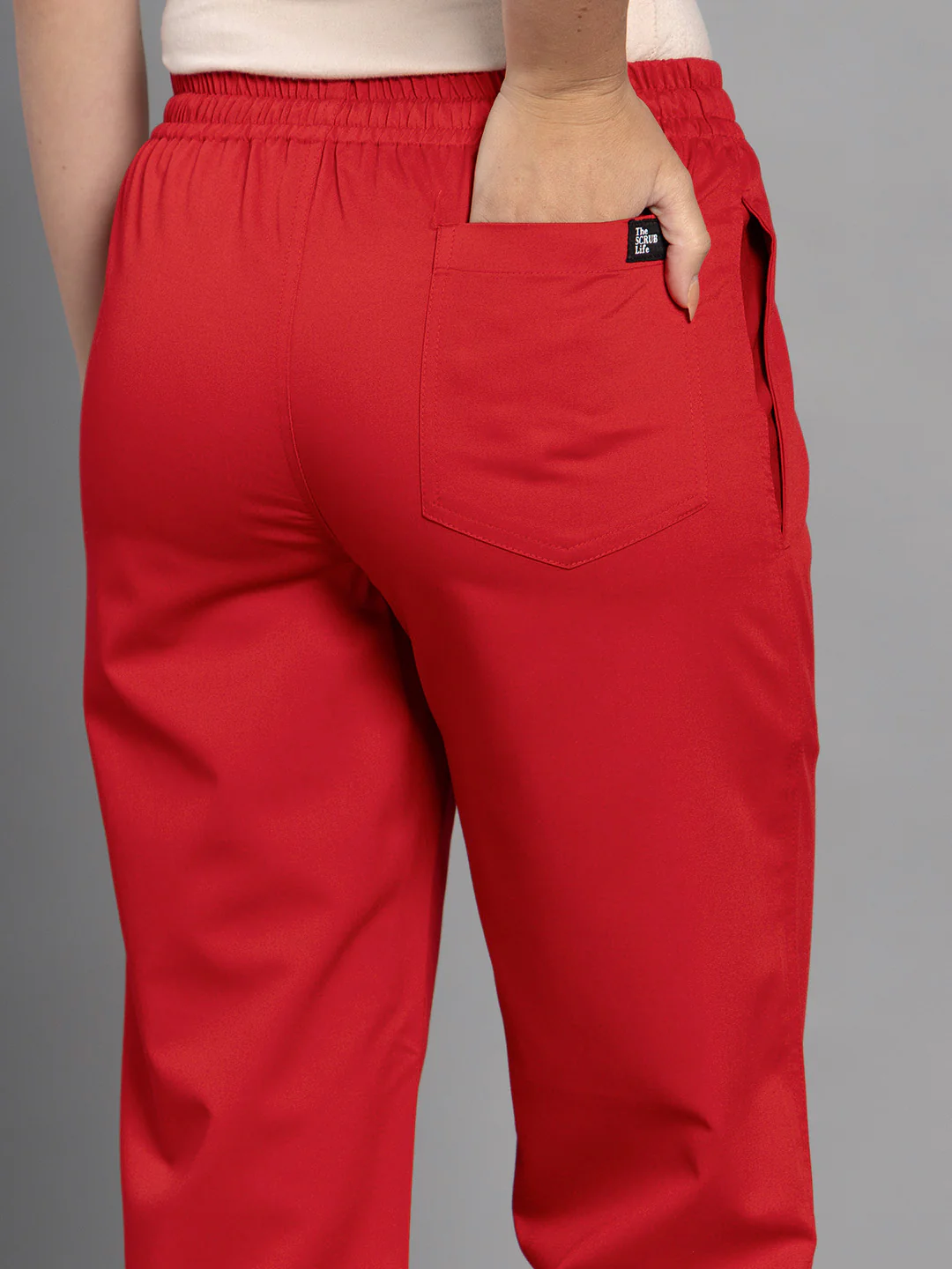 Move Lite Women Ember Red (Core V Neck) Scrub Set - Image 7