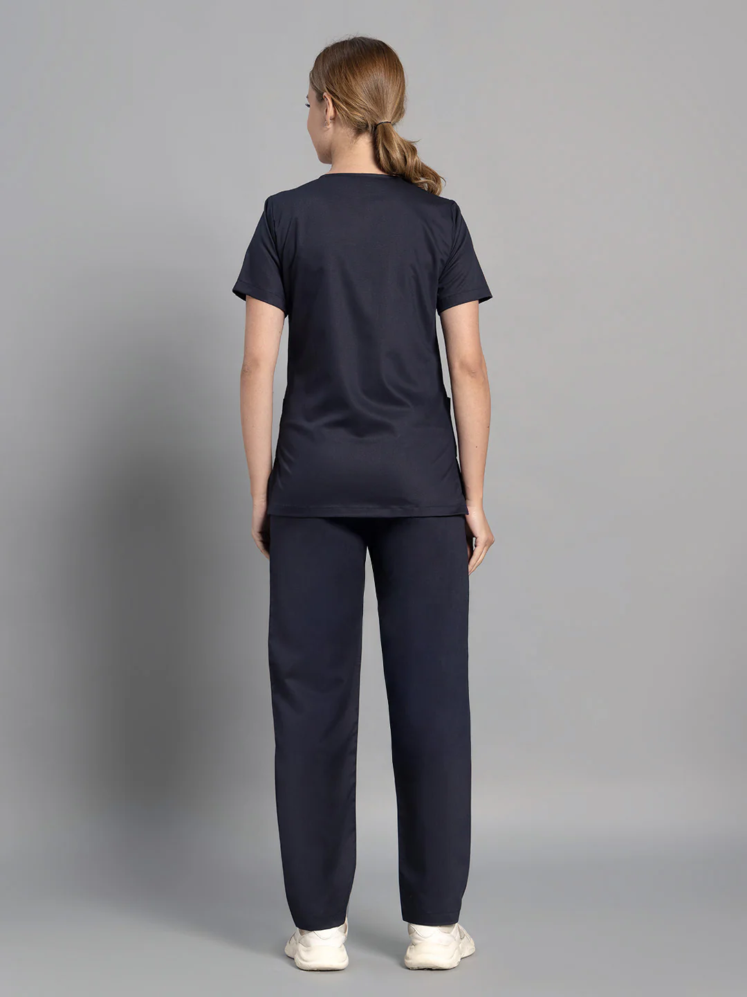 Move Lite Women Ink blue (Core V Neck) Scrub Set - Image 6