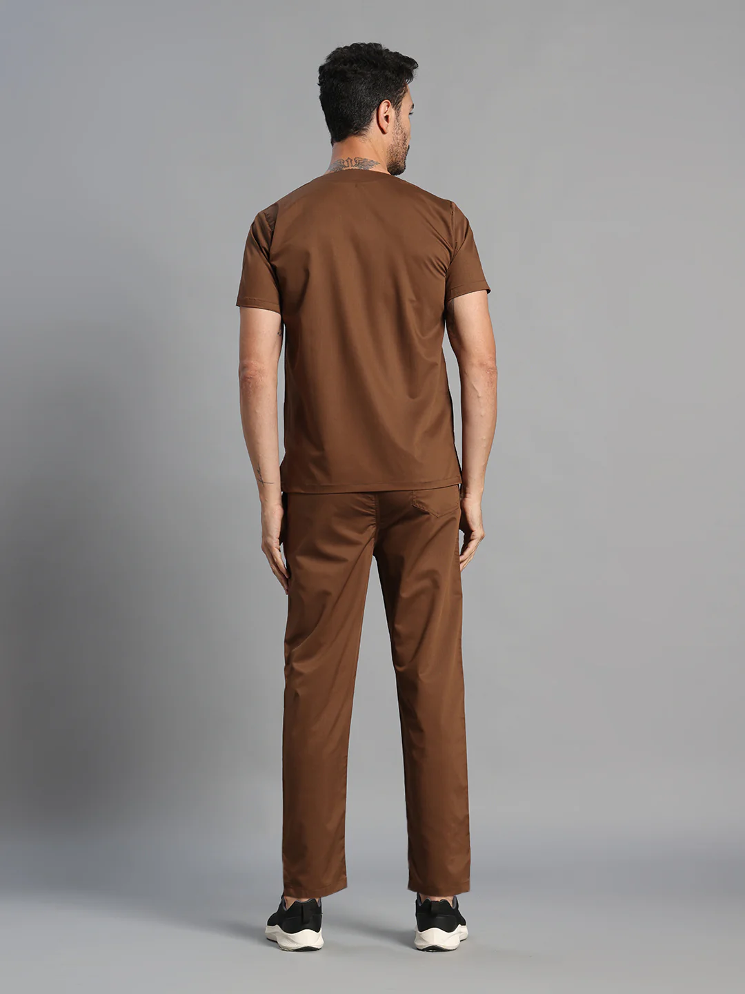 Move Lite Men Mocha (Neo Notch Neck) Scrub Set - Image 5