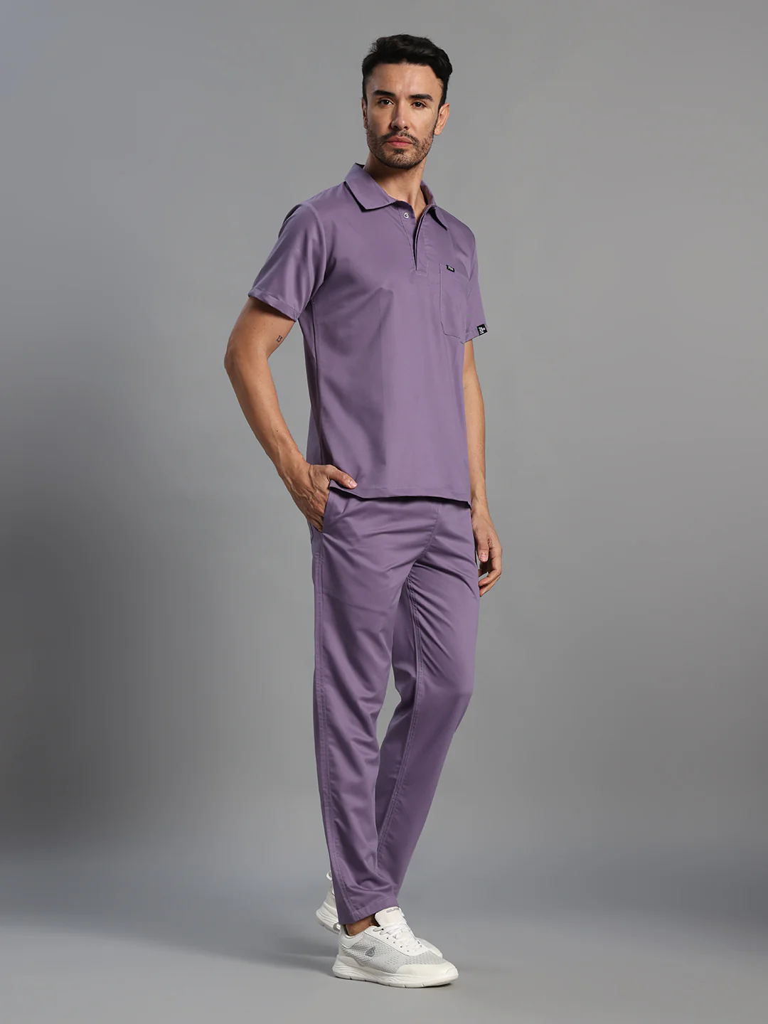 Move Lite Men Ube (Polo Neck) Scrub Set - Image 5