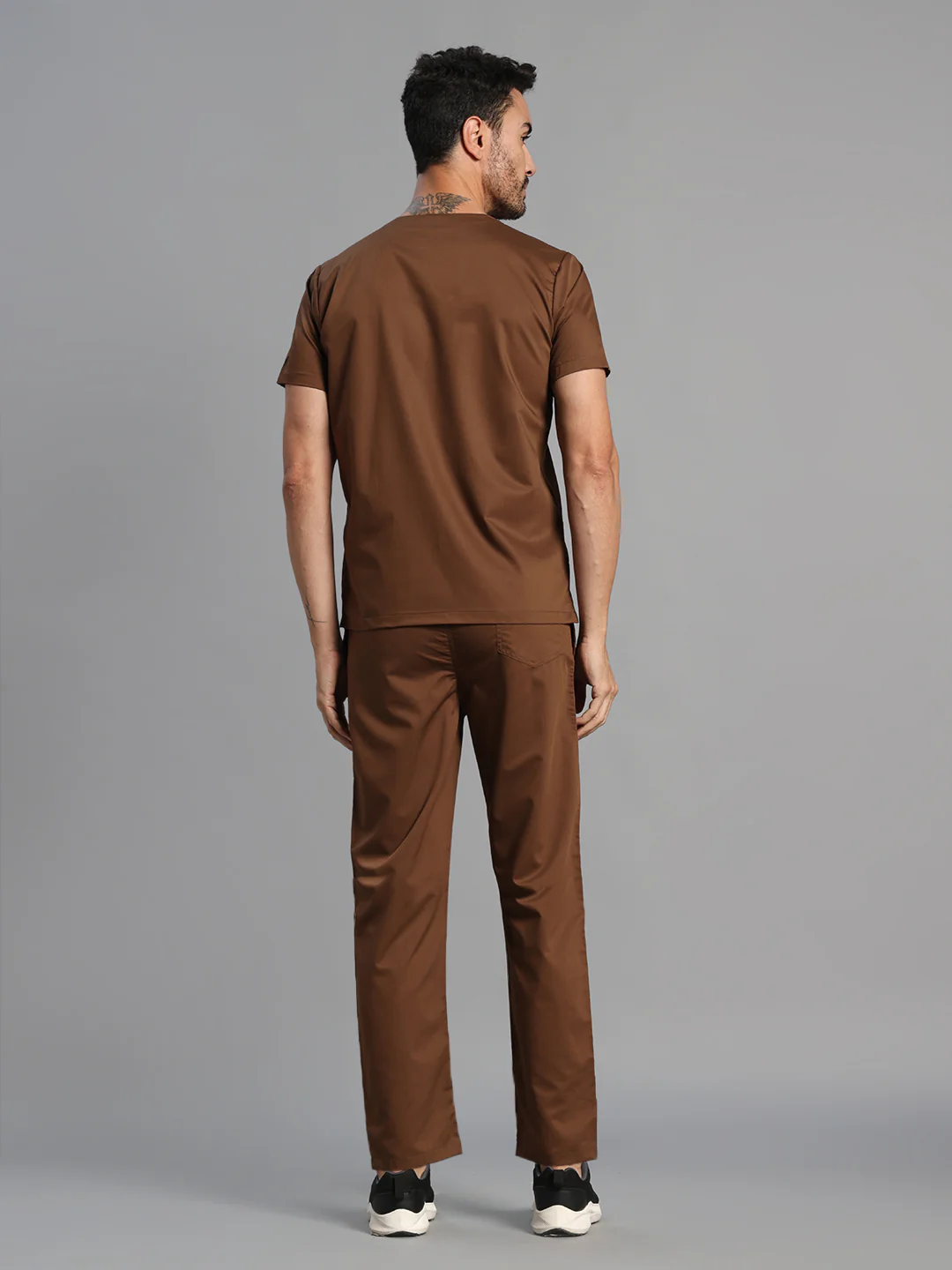 Move Lite Men Mocha (V Neck) Scrub Set - Image 6