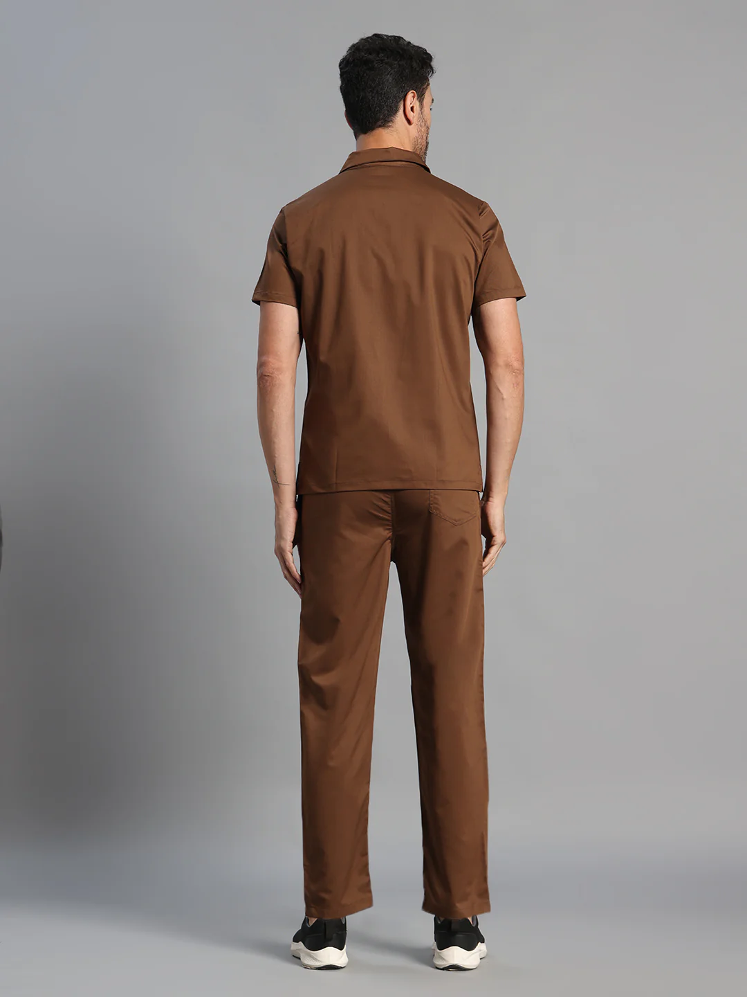 Move Lite Men Mocha (Polo Neck) Scrub Set - Image 6