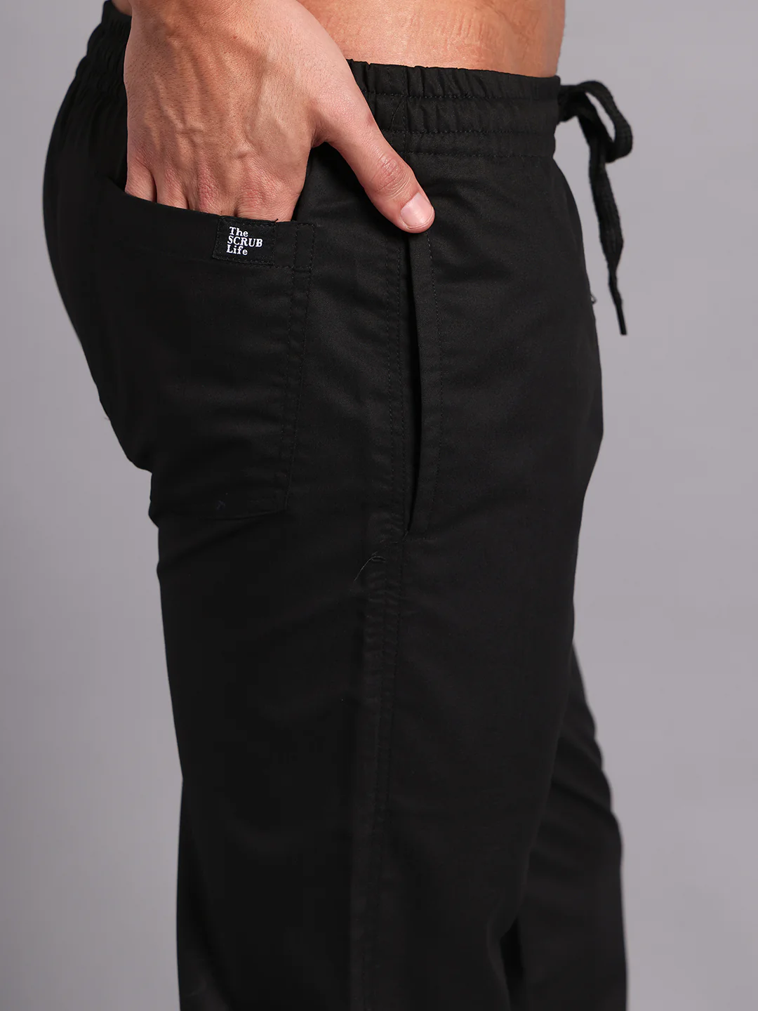 Move Lite Men Black (V Neck) Scrub Set - Image 6