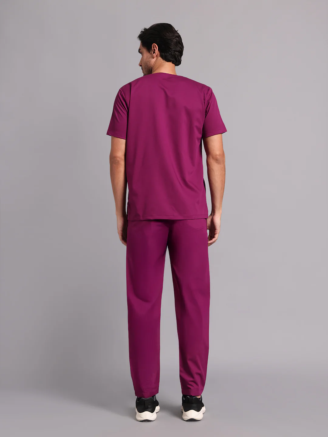 Move Lite Men Plum (Neo Notch Neck) Scrub Set - Image 4