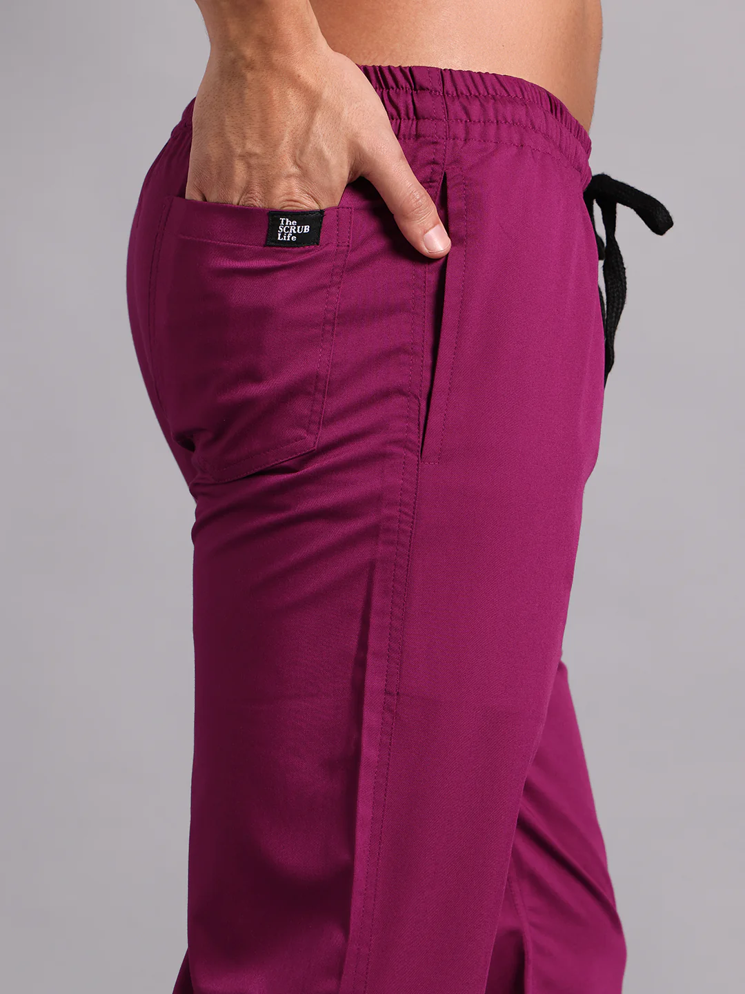 Move Lite Men Plum (Neo Notch Neck) Scrub Set - Image 8