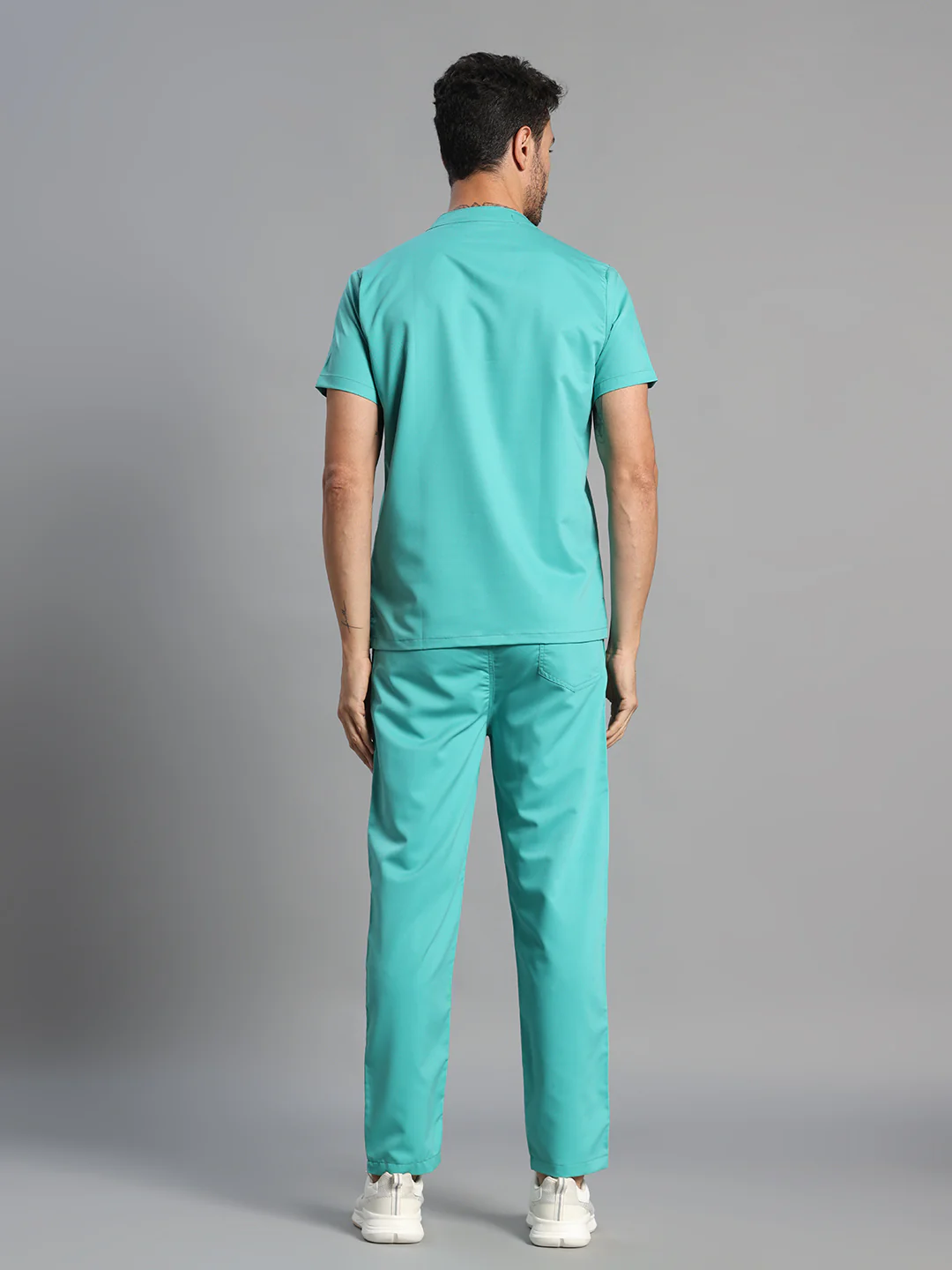 Move Lite Men Mint Green (Mandarin Neck) Scrub Set - Image 5
