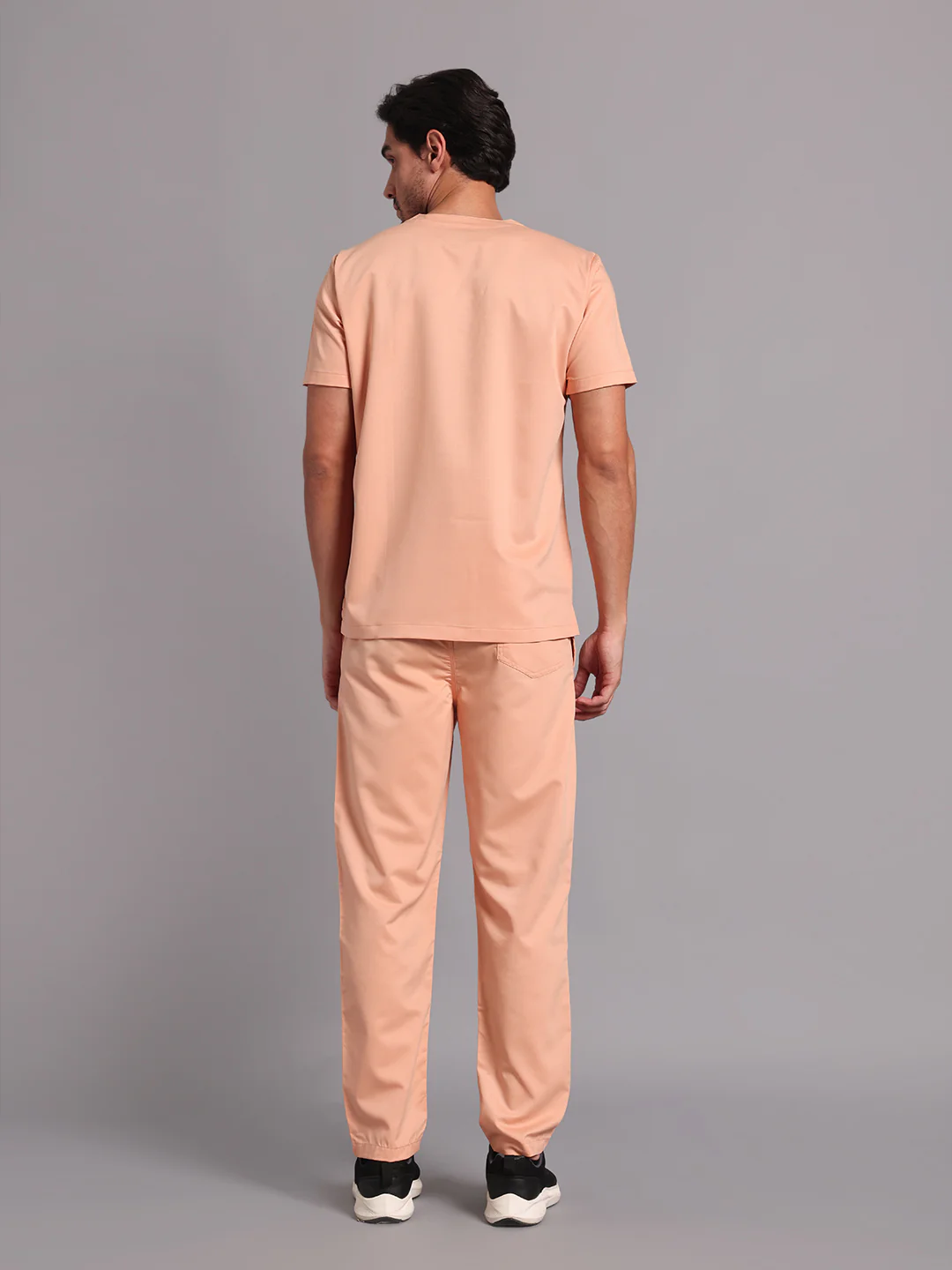 Move Lite Men Coral Mist (V Neck) Scrub Set - Image 4