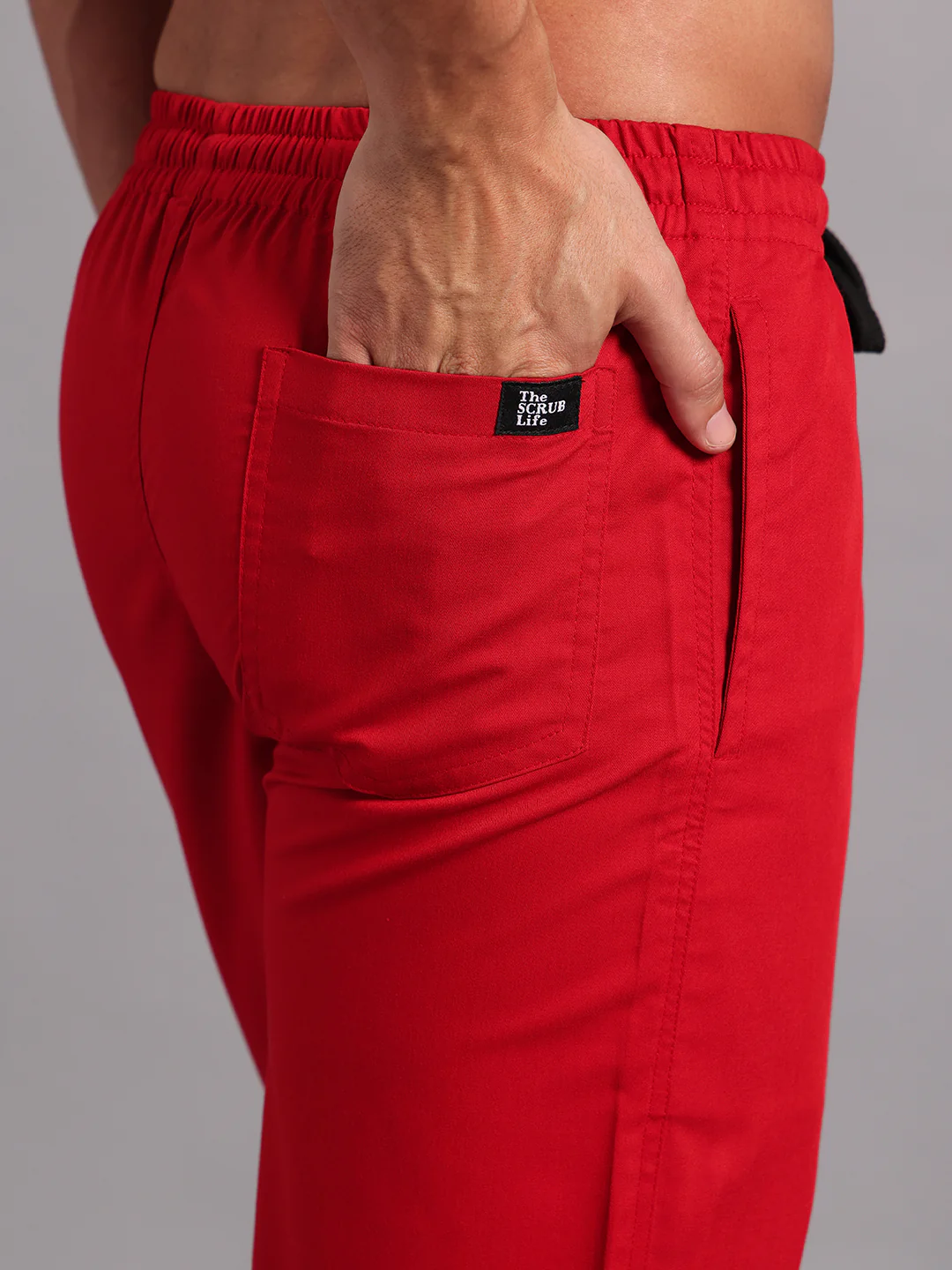 Move Lite Men Ember Red (Neo Notch Neck) Scrub Set - Image 5