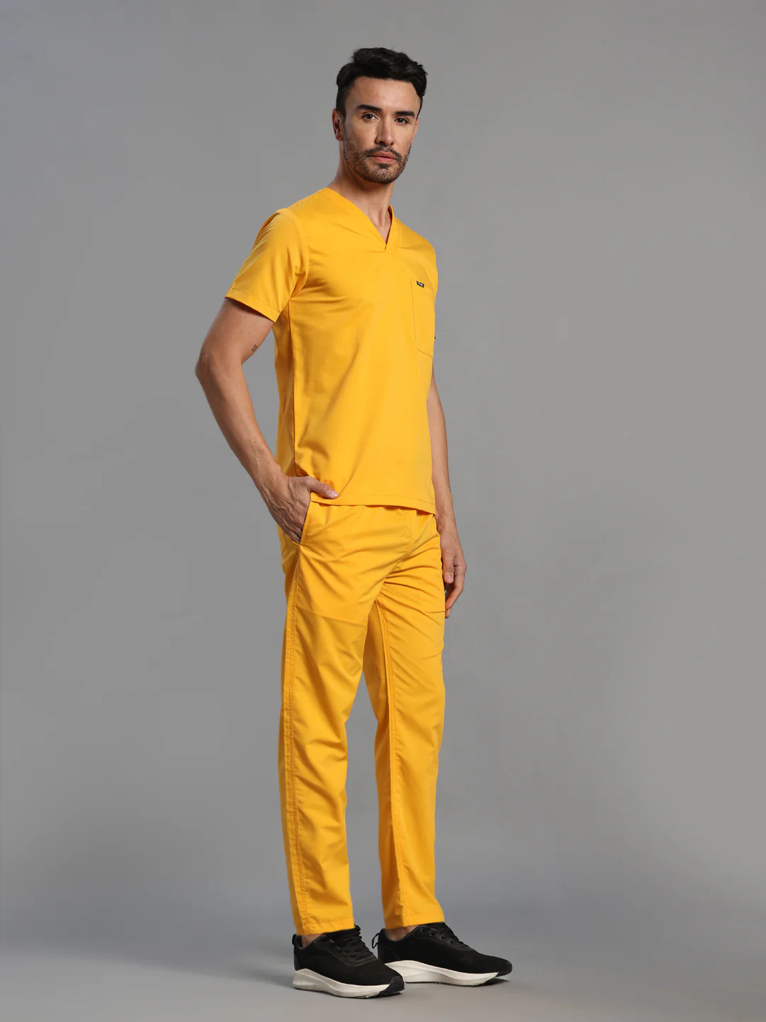 Move Lite Men Marigold (V Neck) Scrub Set - Image 3