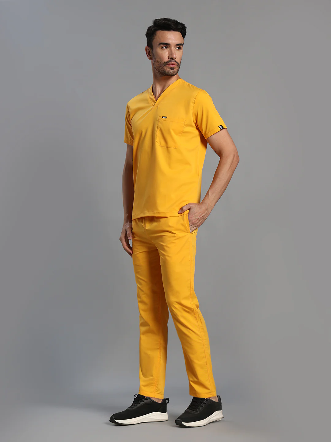 Move Lite Men Marigold (V Neck) Scrub Set - Image 5