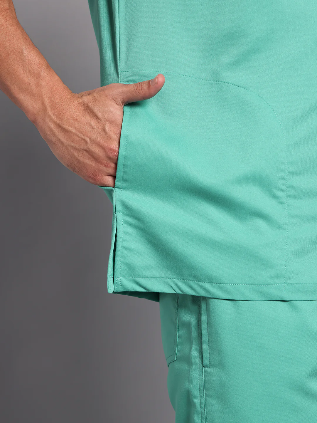 Move Lite Men Mint Green (Neo Notch Neck) Scrub Set - Image 7