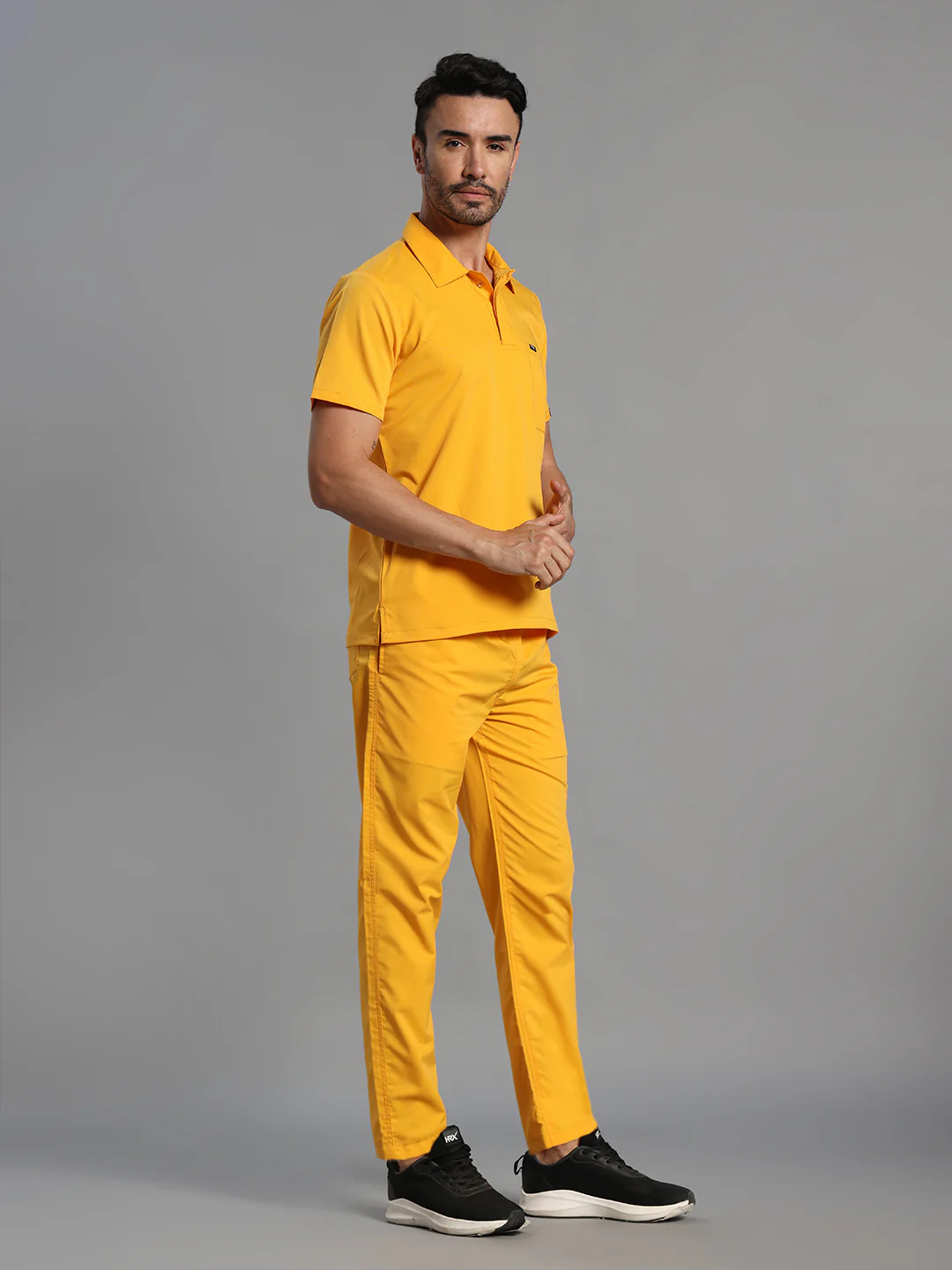 Move Lite Men Marigold (Polo Neck) Scrub Set - Image 3