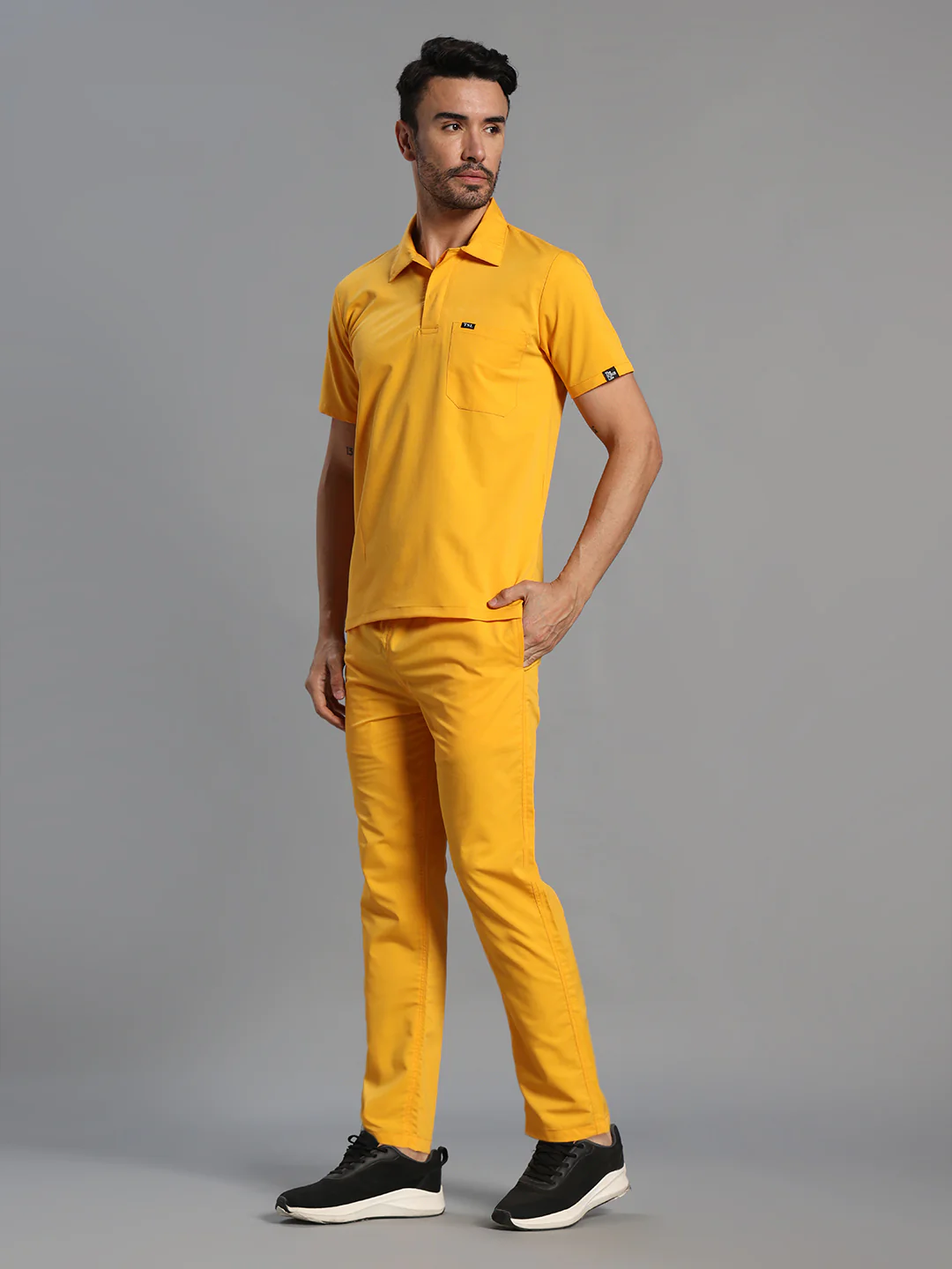 Move Lite Men Marigold (Polo Neck) Scrub Set - Image 8