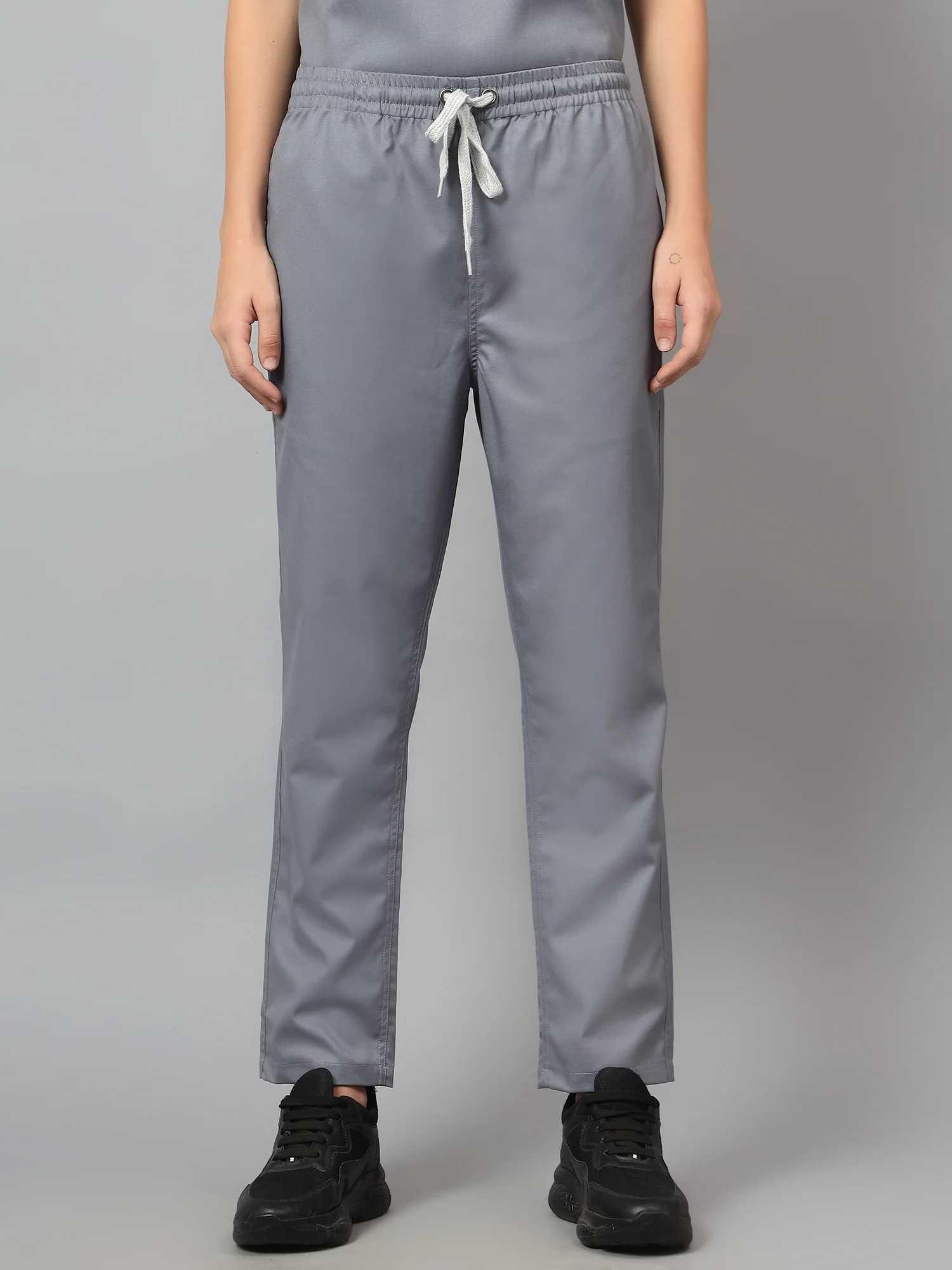 Stretchable (2Way) Women Graphite Straight Scrub Pant