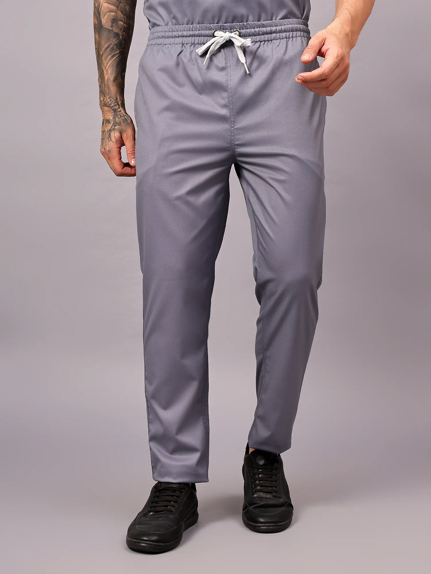Stretchable (2Way) Men Graphite Straight Scrub Pant