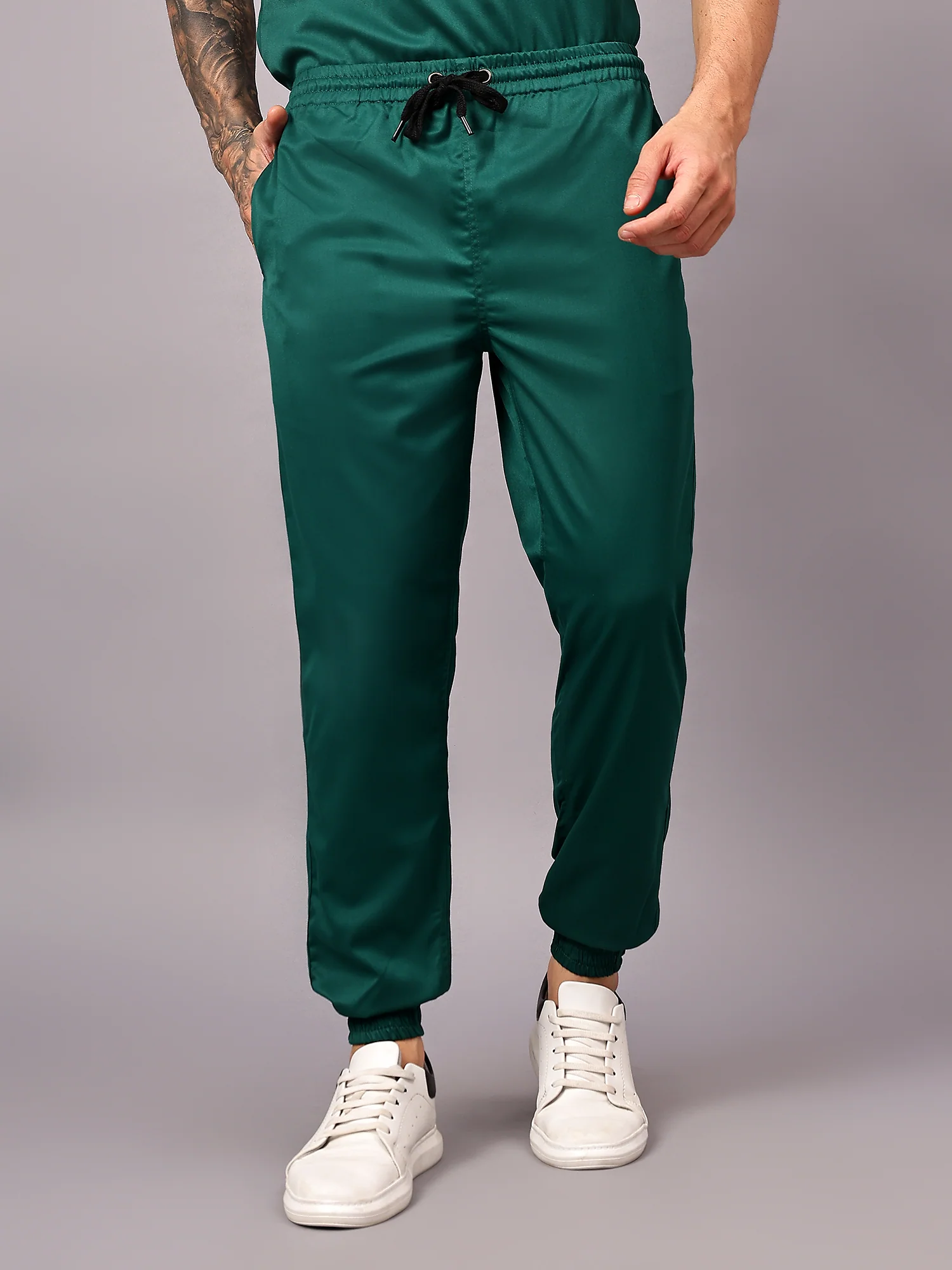 Stretchable (2Way) Men Hunter Green Jogger