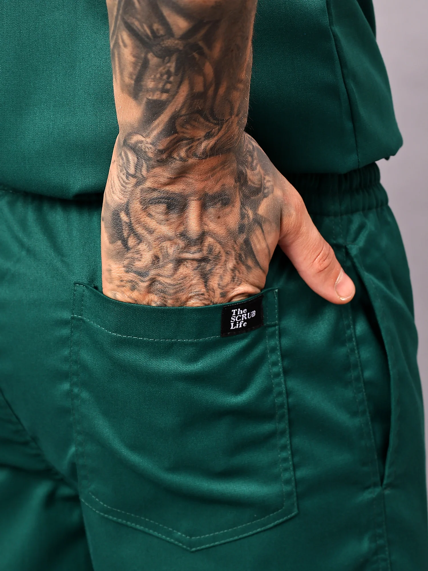 Stretchable (2Way) Men Hunter Green Jogger - Image 3