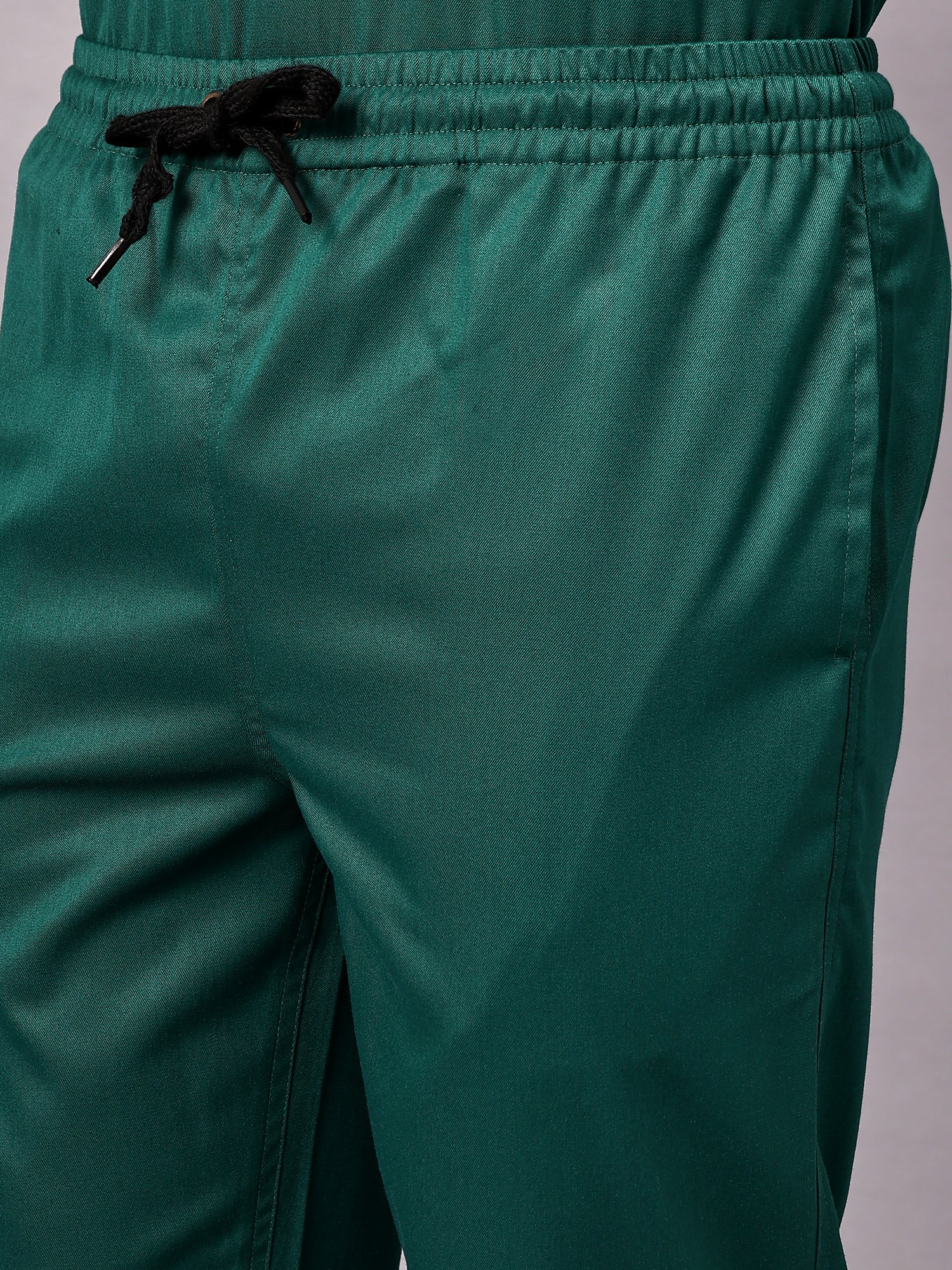 Stretchable (2Way) Men Hunter Green Straight Scrub Pant - Image 2