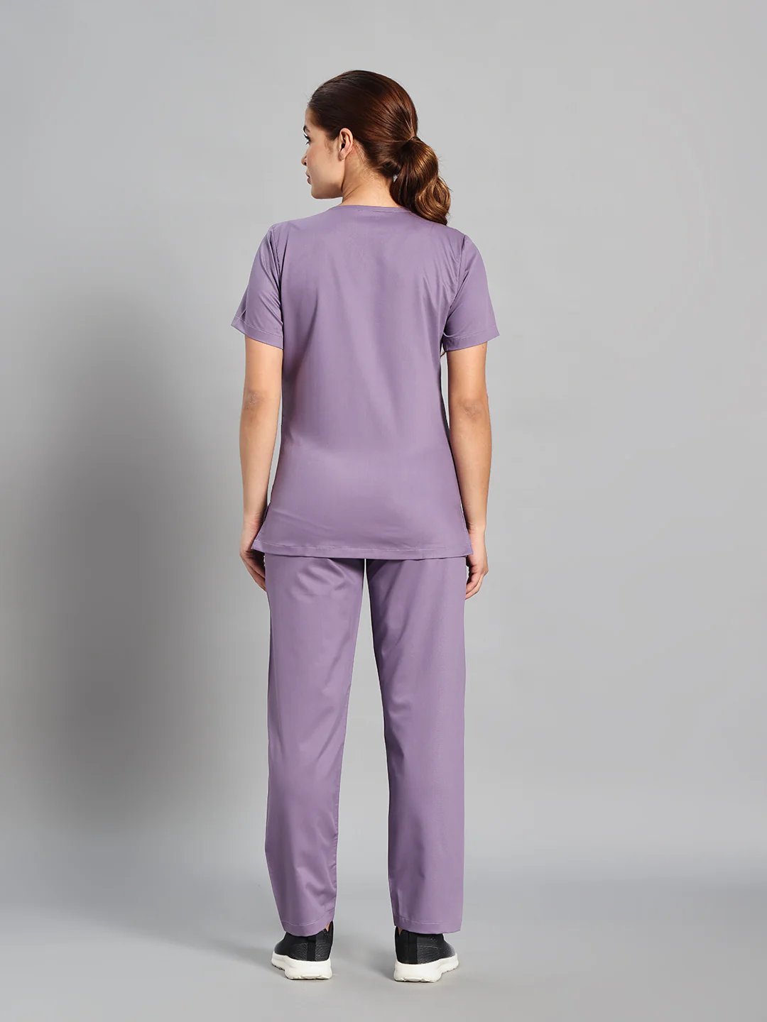 Move Lite Women Ube (Core V Neck) Scrub Set - Image 3
