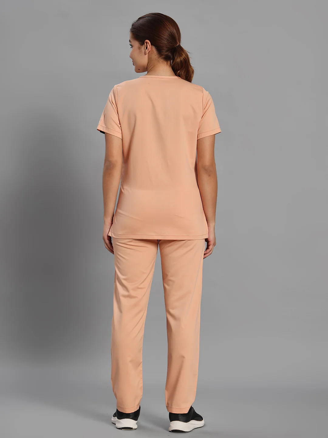 Move Lite Women Coral Mist (Core V Neck) Scrub Set - Image 4