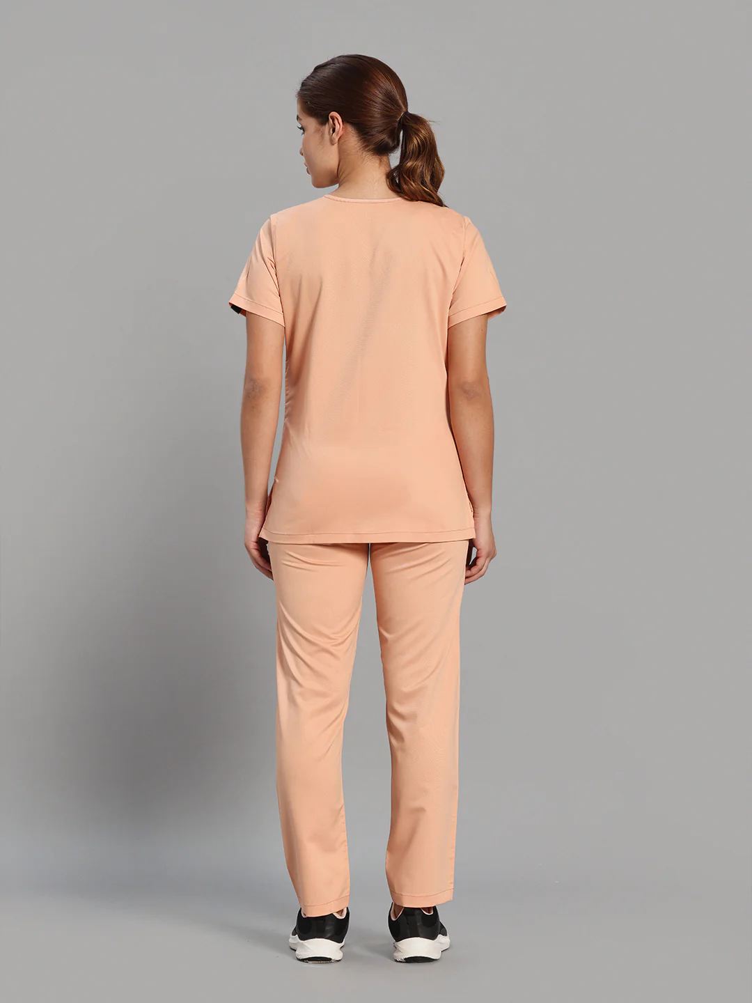 Move Lite Women Coral Mist (Nova V Neck) Scrub Set - Image 4