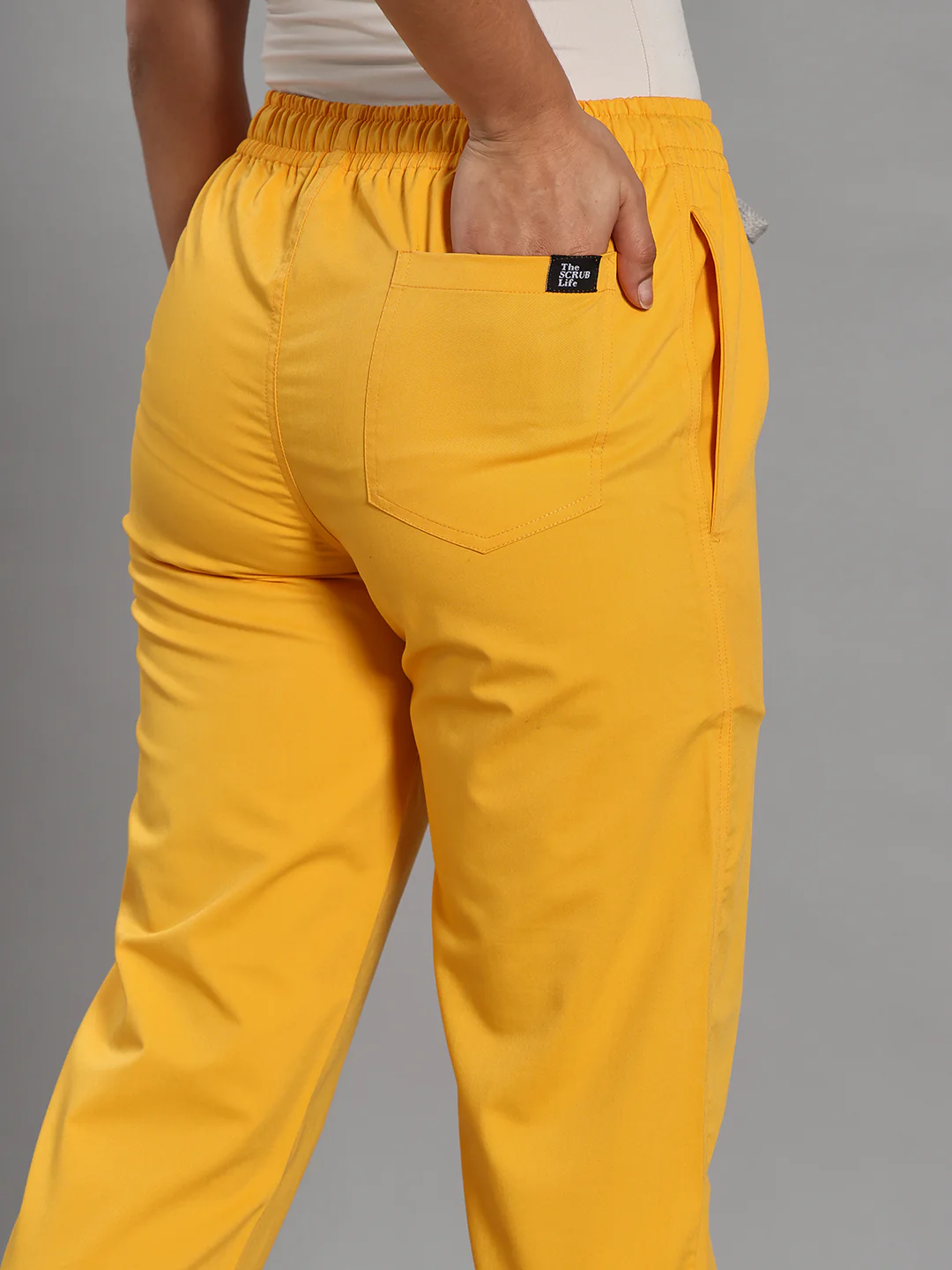 Move Lite Women Marigold (Soft V Neck) Scrub Set - Image 4
