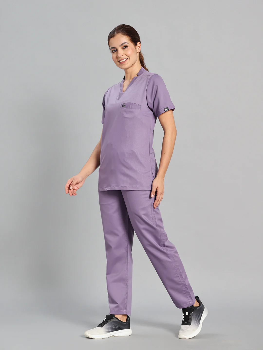 Move Lite Women Ube (Star V Neck) Scrub Set - Image 2
