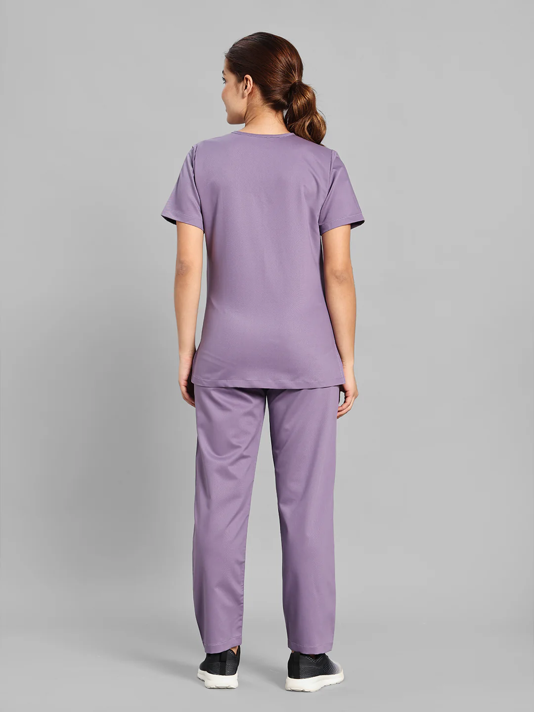 Move Lite Women Ube (Soft V Neck) Scrub Set - Image 4