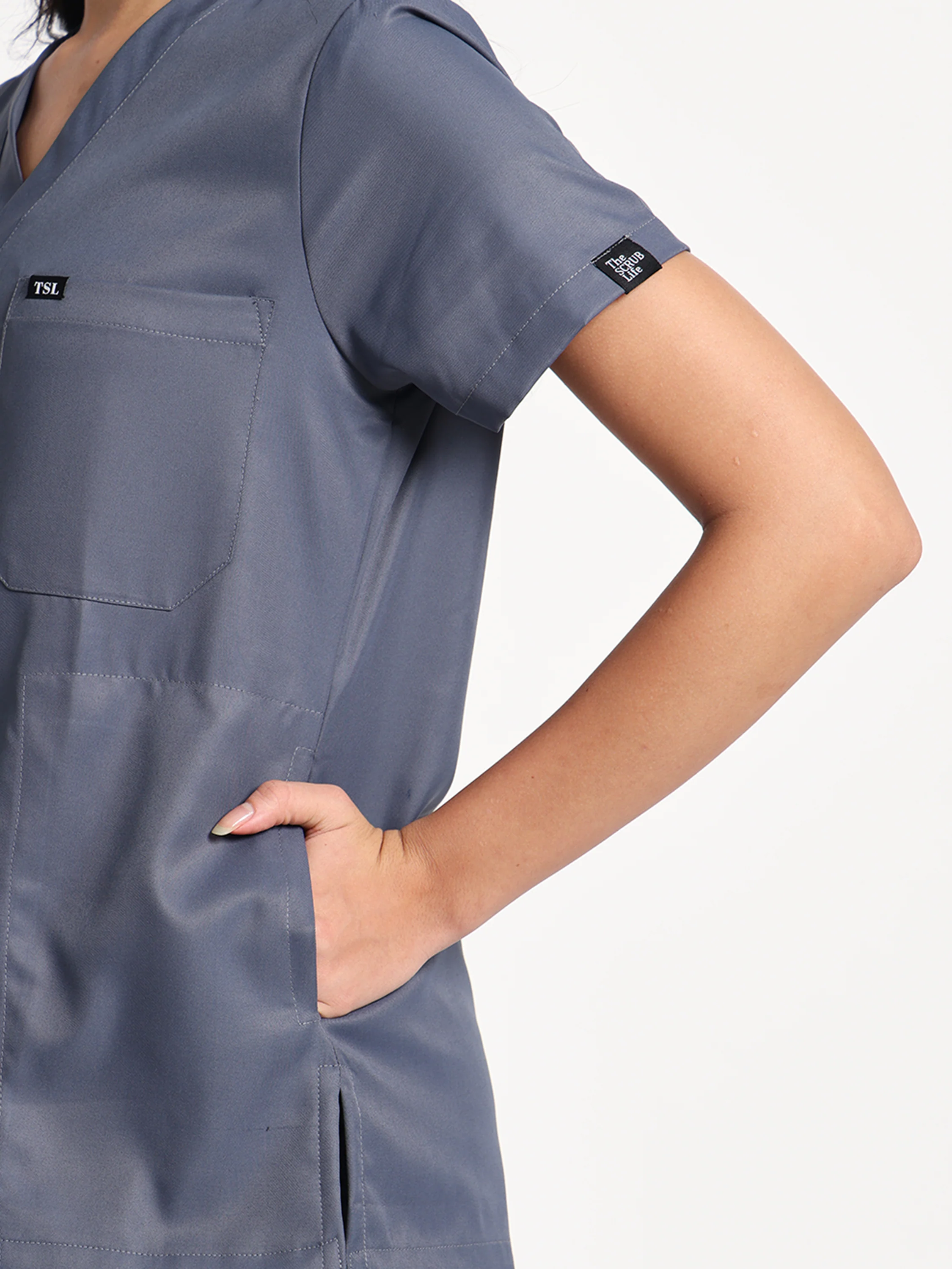 Women Evo Scrub (Slate Grey) Set - Image 4